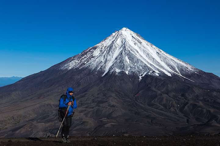 Koryaksky volcano, 3456m, seen from the slopes of the Avachinsky volcano