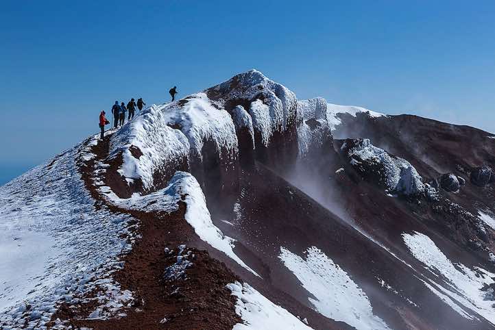 Group on top of Avachinsky volcano, 2741m