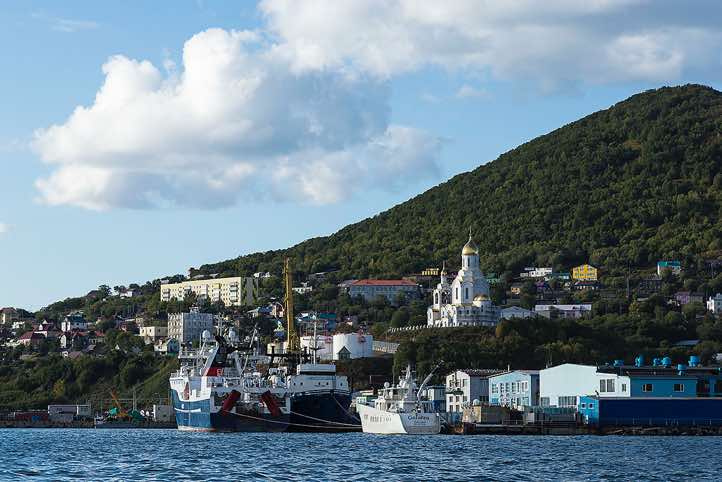 Avacha Bay, city centre of Petropavlovsk-Kamchatsky