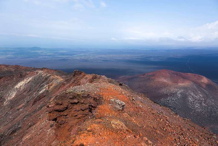 View from the top of a smaller volcanic cone near Tolbachik volcano, Klyuchevskoy Nature Park