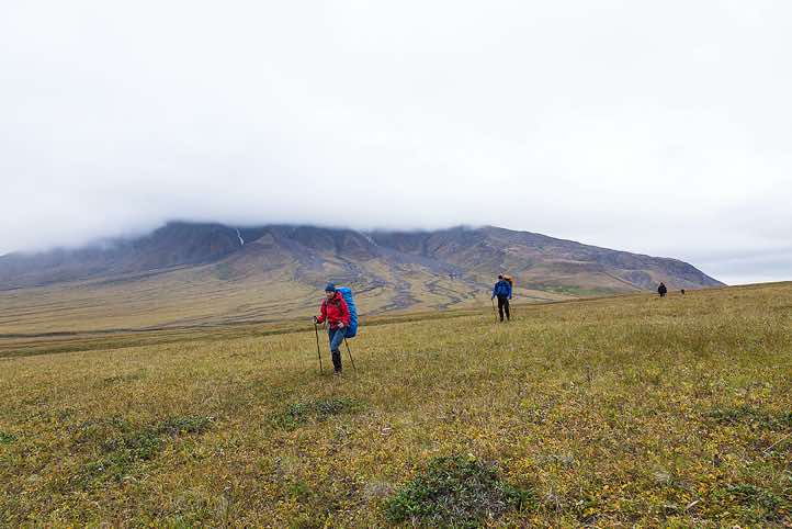 Trekking group, around Tolbachik trek, Klyuchevskoy Nature Park