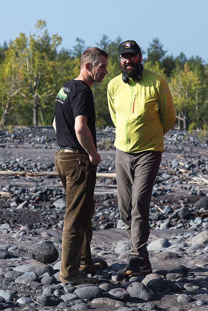 Russian driver Vitali and russian guide Aleksey Loginov