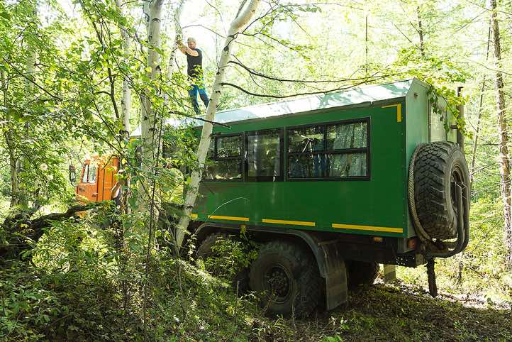 Our Kamaz truck got stuck on the forest road