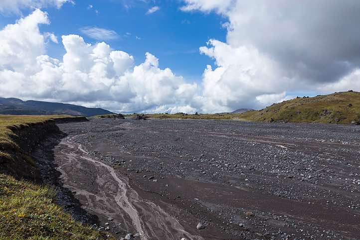 Dry riverbed, around Tolbachik trek, Klyuchevskoy Nature Park