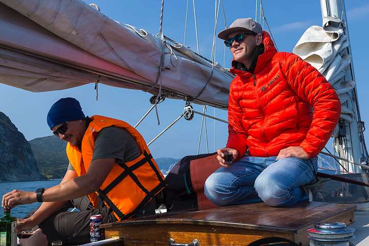 Guide Igor (right), sailing yacht, Avacha Bay, Pacific Ocean