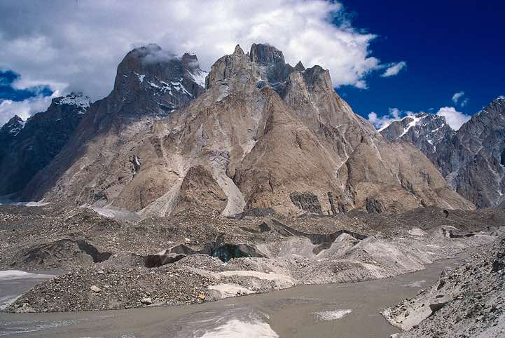 Grand Cathedral, seen from the Baltoro Glacier, Karakoram Mountains