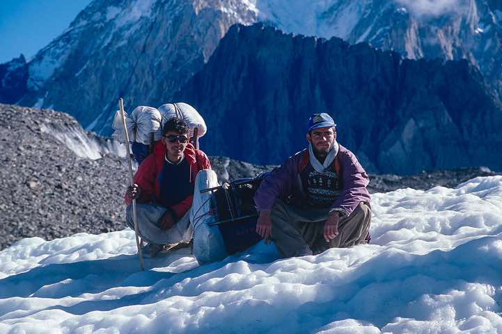 Resting porters, Concordia, Karakoram Mountains