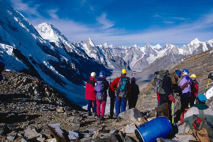 View from the top of the Gondogoro La pass, Karakoram Mountains
