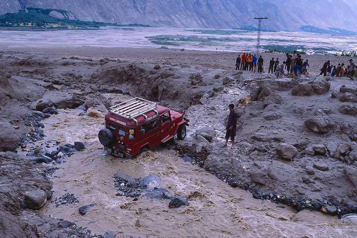 4WD on the Askole road, Shigar Valley, Karakoram Mountains