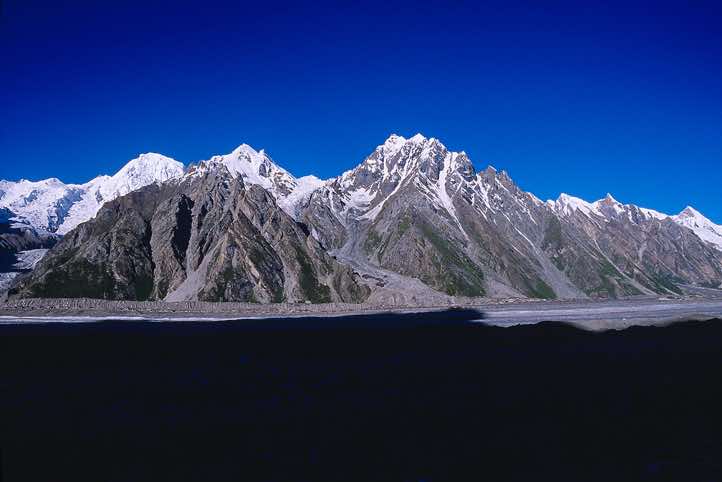 Biafo Glacier, seen from near Camp Shafong, Karakoram Mountains