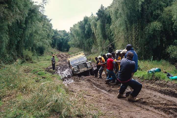 Towed 4WD, near Chogoria village