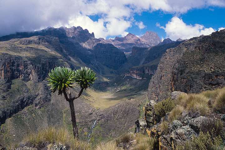 Looking up the Gorges Valley, Chogoria route