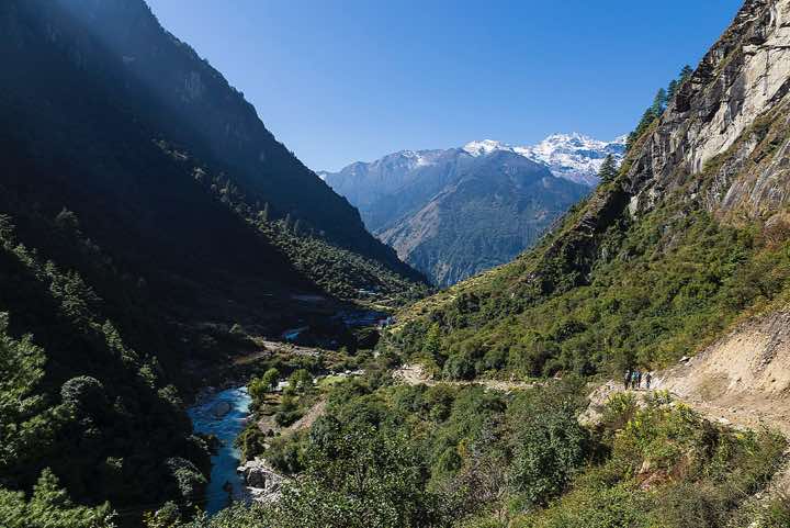 View down the valley, Dudh Khola