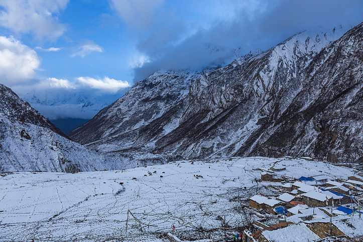 View down Buri Gandaki Valley from a ridge above Samdo village