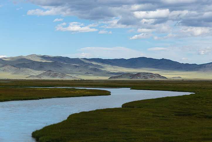 River valley, road to Ulgii, Altai Mountains, Western Mongolia
