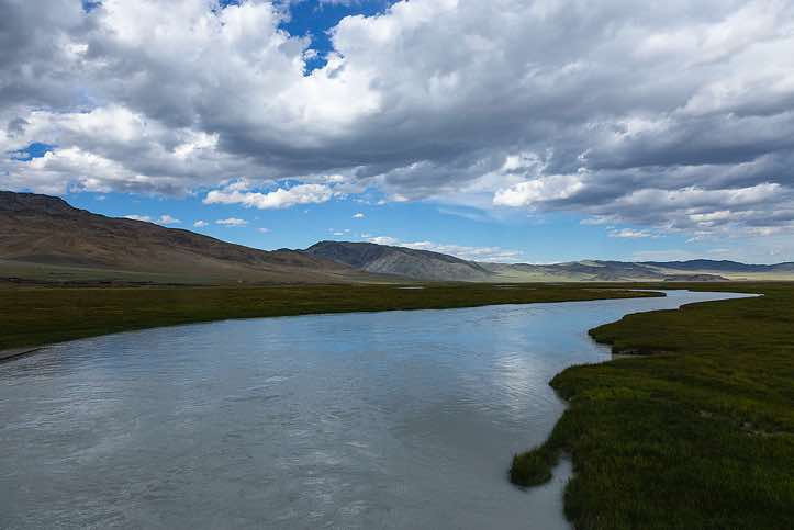 River valley, road to Ulgii, Altai Mountains, Western Mongolia