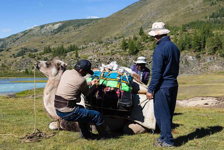 Camel herders, Tavan Bogd National Park, Altai Mountains, Western Mongolia
