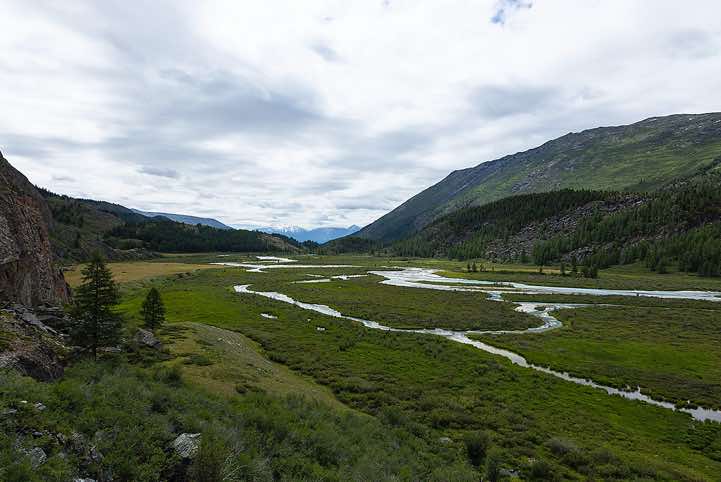 River valley, Tavan Bogd National Park, Altai Mountains, Western Mongolia