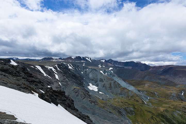 View from near Takhilt Pass, Tavan Bogd National Park, Altai Mountains, Western Mongolia