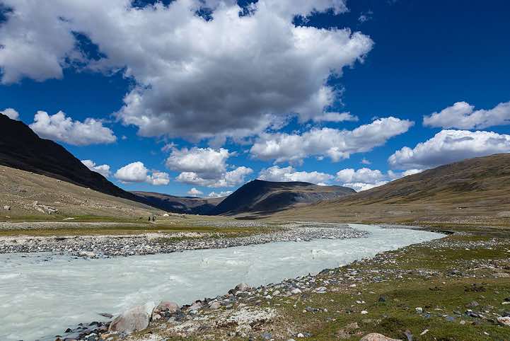 River valley, Tavan Bogd National Park, Altai Mountains, Western Mongolia