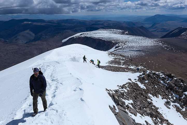 Malchin Peak ascent, Tavan Bogd National Park, Altai Mountains, Western Mongolia