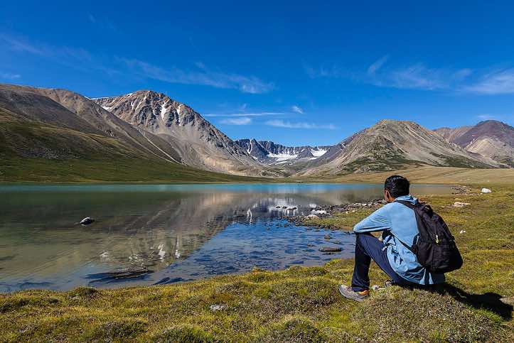 Lake in Tavan Bogd National Park, Altai Mountains, Western Mongolia