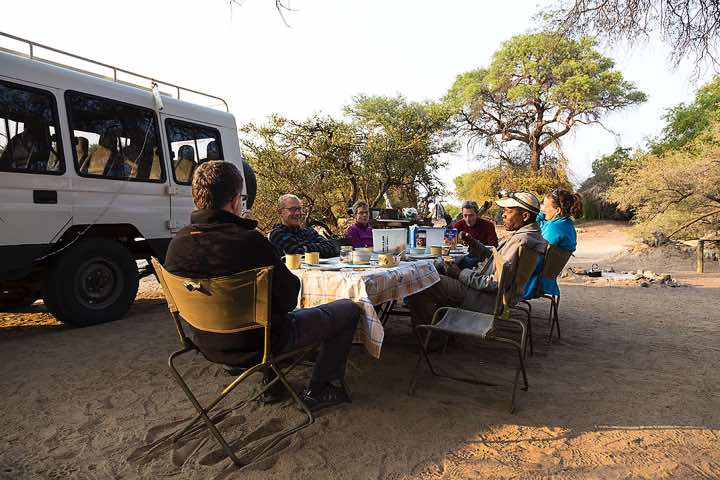 Breakfast at Purros Community Campsite, Hoarusib River, Kaokoland