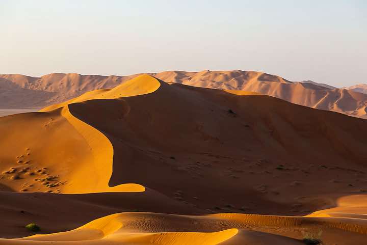 Dune crest, desert landscape, Rub al Khali, Empty Quarter, Dhofar region