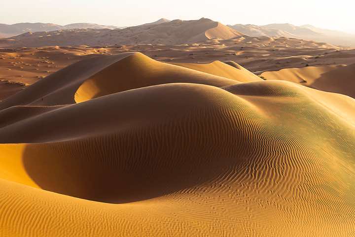 Sand dunes, desert landscape, Rub al Khali, Empty Quarter, Dhofar region