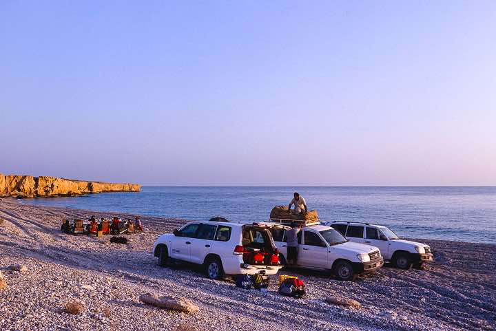Camping on the beach