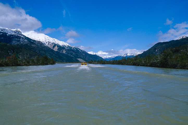 Jet boat ride, Río Leones, Chile