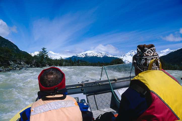Jet boat ride, Río Leones, Chile