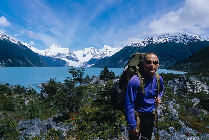 Local guide Philippe Reuter, Lago Leones, Chile