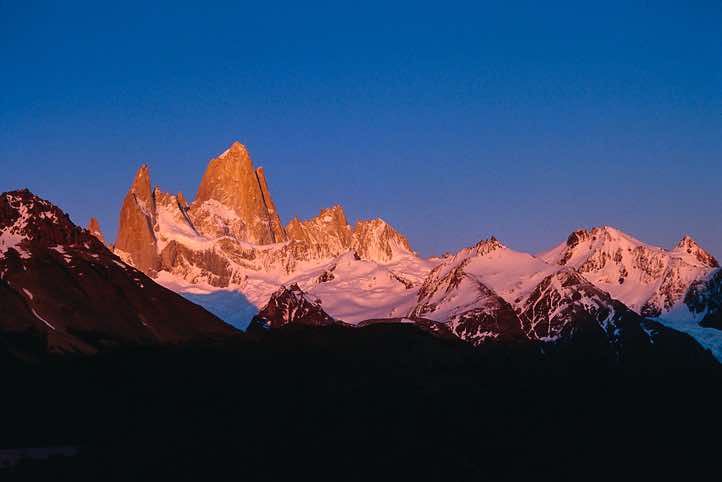 Fitz Roy at sunrise, Laguna Capri, Los Glaciares National Park, Argentina