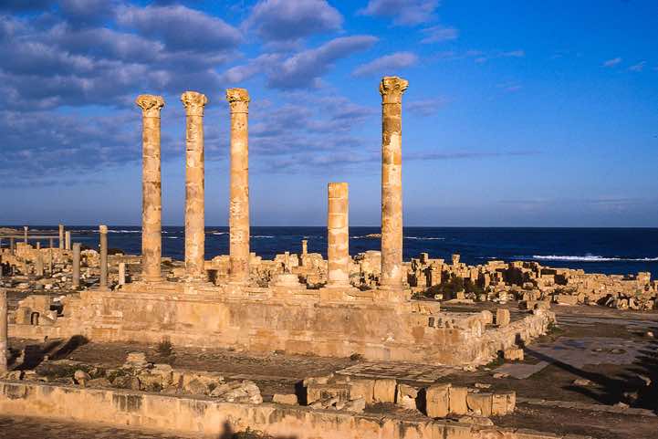 Columns rising high into the sky at the central Forum