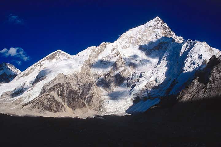 Nuptse, 7879m, at sunset, seen from Gorak Shep, 5170m