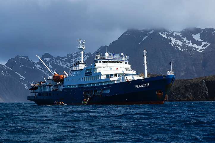 Plancius anchoring at Prince Olav Harbour