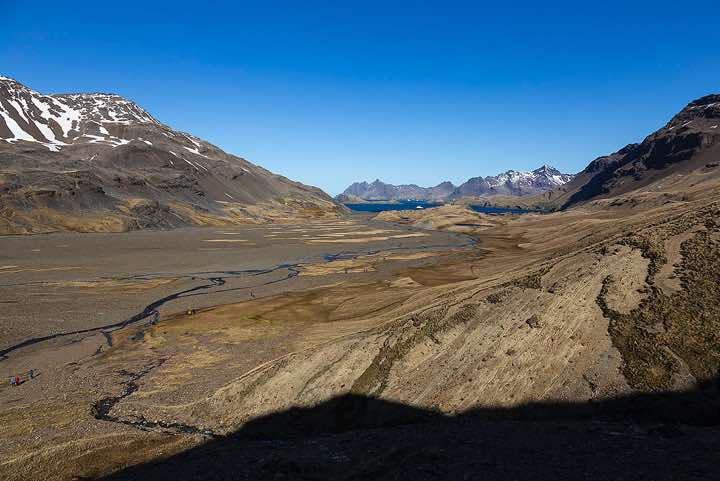 Looking towards Stromness Bay from near the Shackleton Waterfall, South Georgia