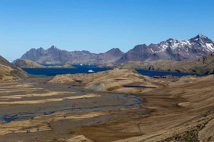 Looking towards Stromness Bay from near the Shackleton Waterfall, South Georgia