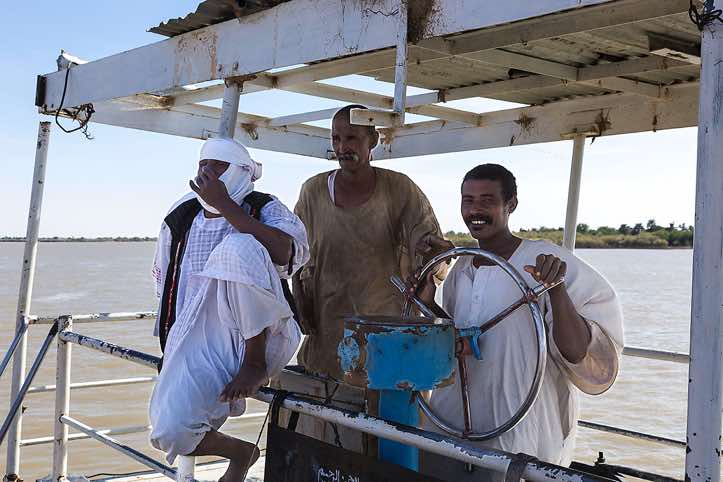 Ferrymen on the River Nile, near Old Dongola, Northern Sudan