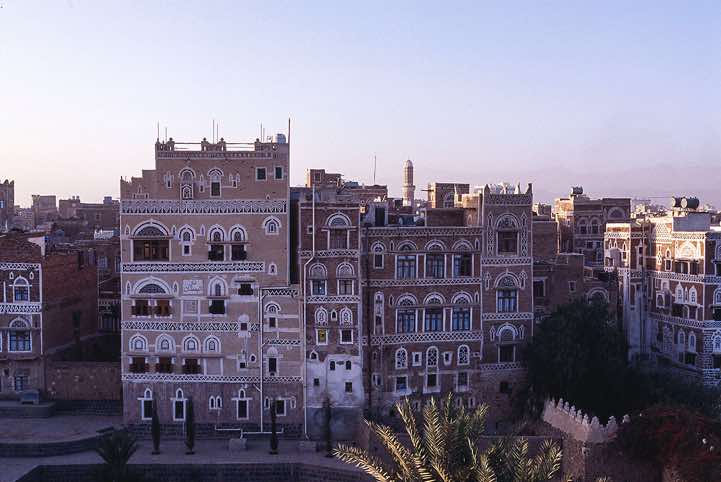 Old City of Sanaa (Sana'a), seen from the rooftop of the 'Arabia Felix Hotel'