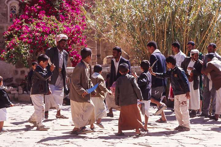Traditional dance, Wadi Dahr, near Sana'a