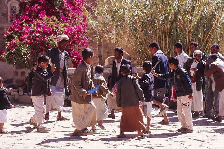 Traditional dance, Wadi Dahr, near Sana'a
