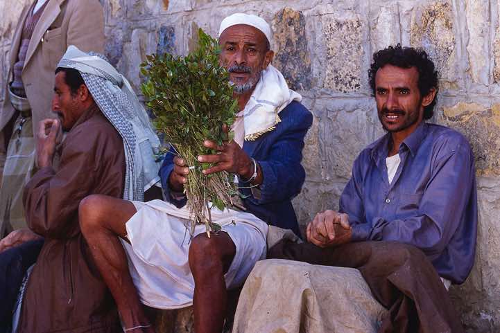 Man selling khat, Jebel Rugab, Bura mountains