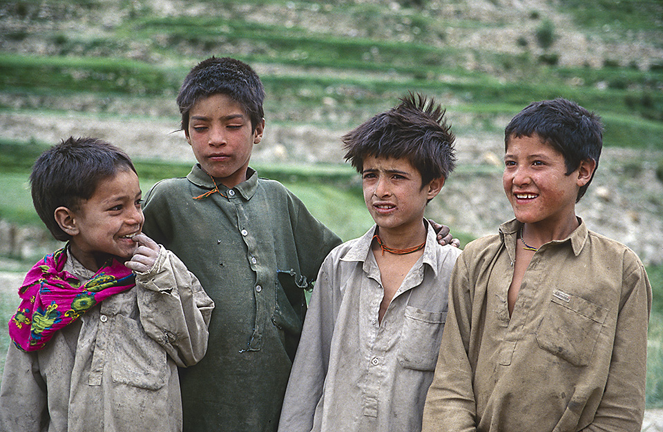 Group of kids, Askole, Braldo Valley, Karakoram Mountains, Pakistan