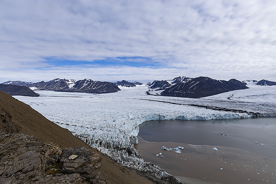 Glacier, Valentinryggen, St. Jonsfjorden, Svalbarg, Arctic