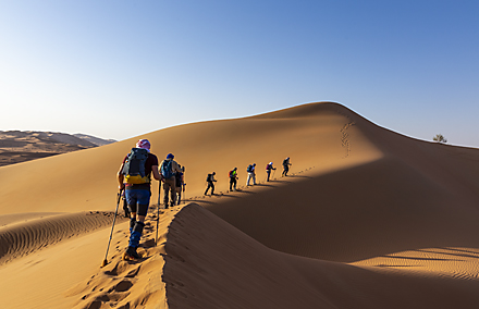 Hiking in the Rub al Khali, Oman, 2021